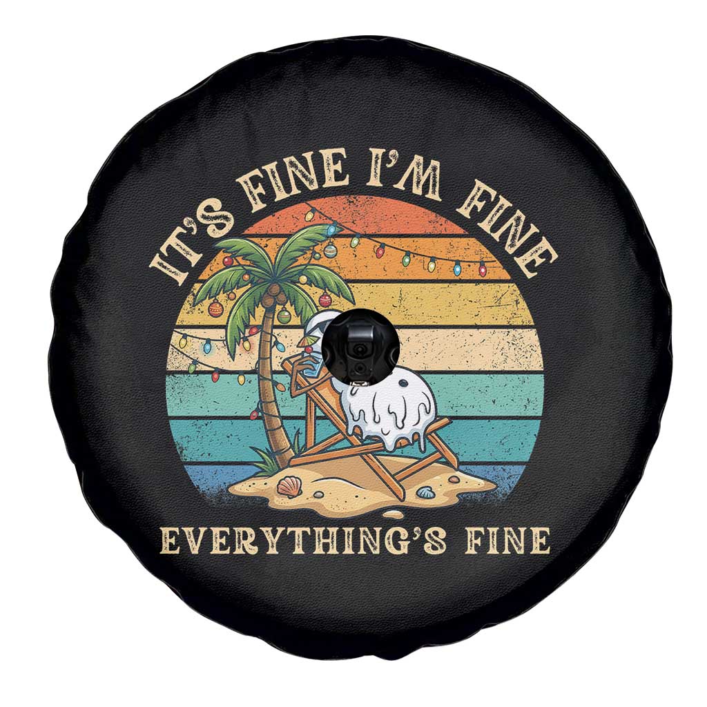 Snowman in july Spare Tire Cover Hawaian Beach Vacation Christmas in July