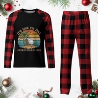 Snowman in july Plaid Pajama Set Hawaian Beach Vacation Christmas in July