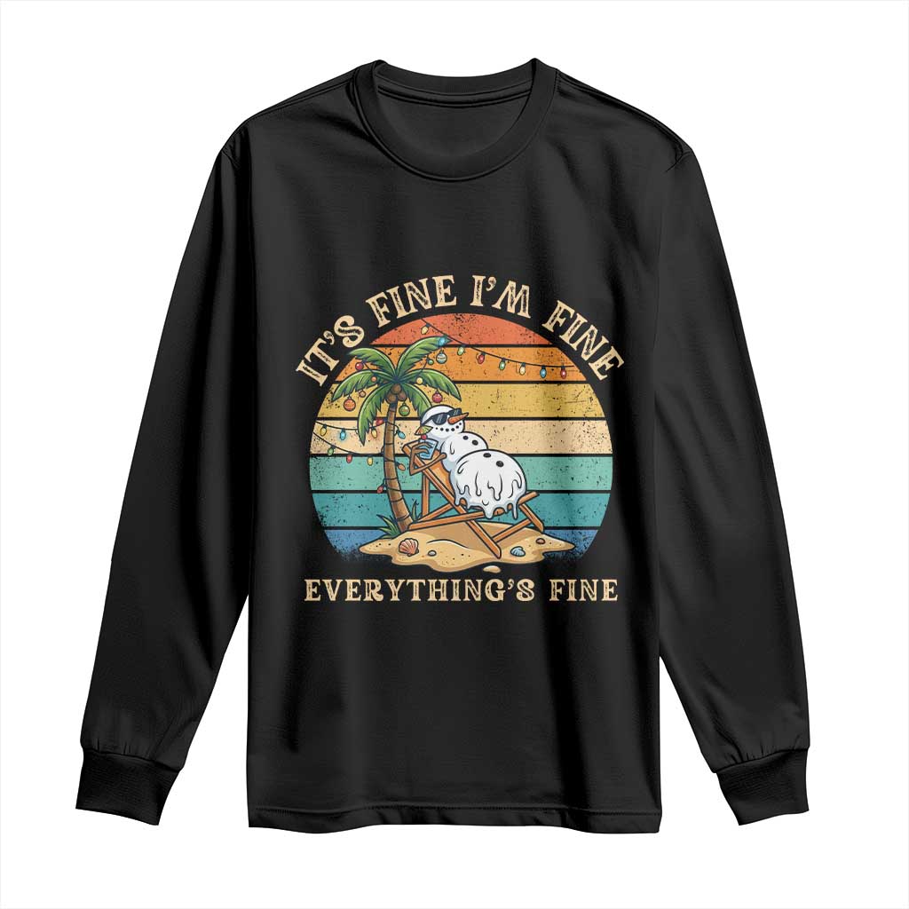 Snowman in july Long Sleeve Shirt Hawaian Beach Vacation Christmas in July