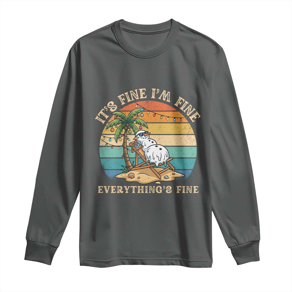 Snowman in july Long Sleeve Shirt Hawaian Beach Vacation Christmas in July