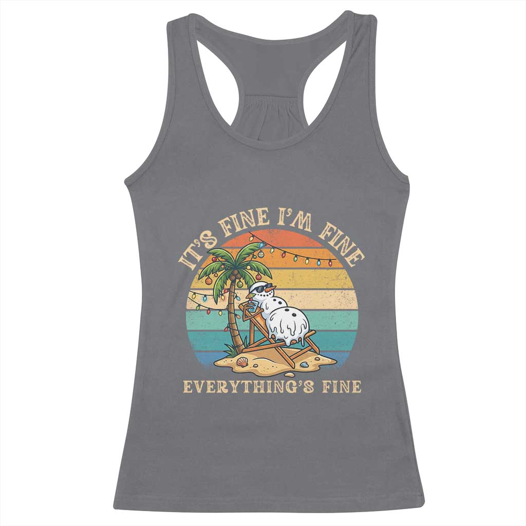 Snowman in july Racerback Tank Top Hawaian Beach Vacation Christmas in July