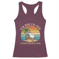 Snowman in july Racerback Tank Top Hawaian Beach Vacation Christmas in July