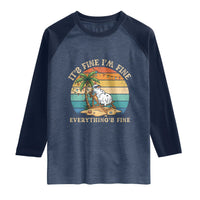 Snowman in july Raglan Shirt Hawaian Beach Vacation Christmas in July