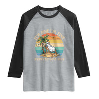 Snowman in july Raglan Shirt Hawaian Beach Vacation Christmas in July
