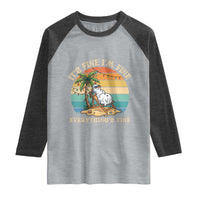 Snowman in july Raglan Shirt Hawaian Beach Vacation Christmas in July