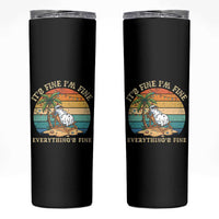 Snowman in july Skinny Tumbler Hawaian Beach Vacation Christmas in July