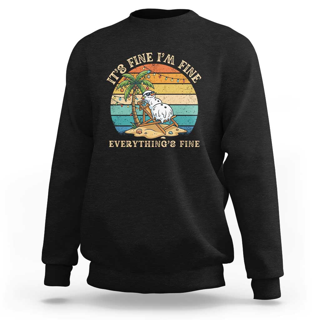 Snowman in july Sweatshirt Hawaian Beach Vacation Christmas in July