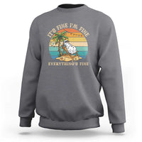 Snowman in july Sweatshirt Hawaian Beach Vacation Christmas in July