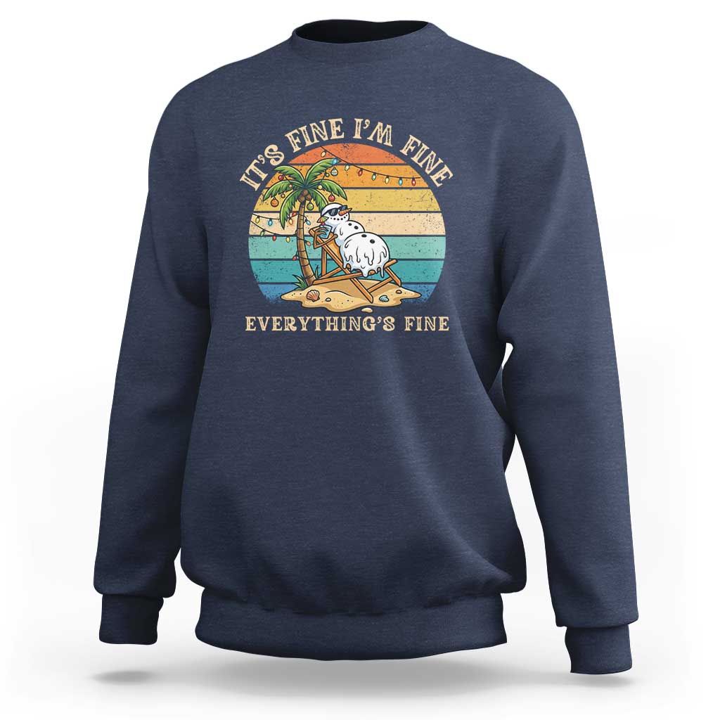 Snowman in july Sweatshirt Hawaian Beach Vacation Christmas in July