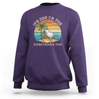Snowman in july Sweatshirt Hawaian Beach Vacation Christmas in July