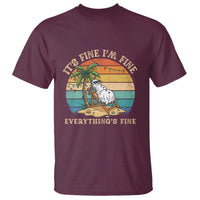 Snowman in july T Shirt Hawaian Beach Vacation Christmas in July