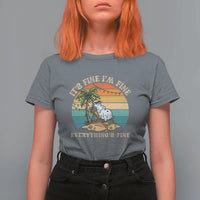 Snowman in july T Shirt For Women Hawaian Beach Vacation Christmas in July