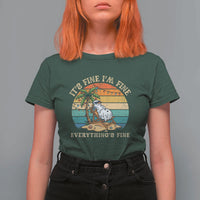 Snowman in july T Shirt For Women Hawaian Beach Vacation Christmas in July