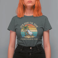 Snowman in july T Shirt For Women Hawaian Beach Vacation Christmas in July