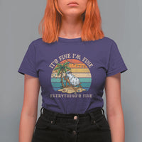 Snowman in july T Shirt For Women Hawaian Beach Vacation Christmas in July