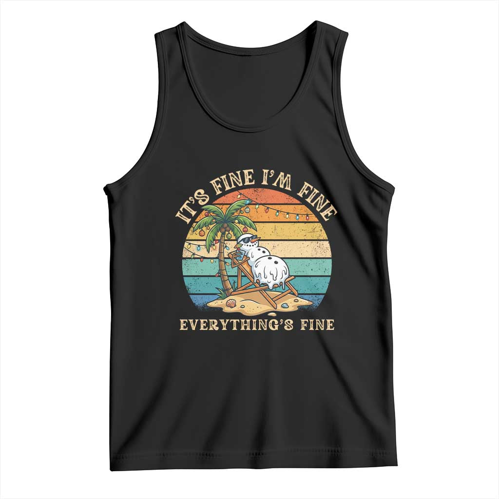 Snowman in july Tank Top Hawaian Beach Vacation Christmas in July