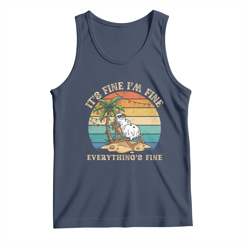 Snowman in july Tank Top Hawaian Beach Vacation Christmas in July