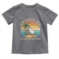 Snowman in july Toddler T Shirt Hawaian Beach Vacation Christmas in July