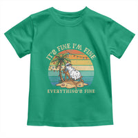 Snowman in july Toddler T Shirt Hawaian Beach Vacation Christmas in July
