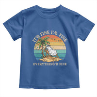 Snowman in july Toddler T Shirt Hawaian Beach Vacation Christmas in July