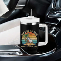 Snowman in july Tumbler With Handle Hawaian Beach Vacation Christmas in July