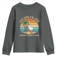 Snowman in july Youth Sweatshirt Hawaian Beach Vacation Christmas in July