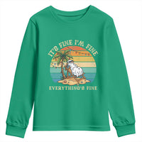 Snowman in july Youth Sweatshirt Hawaian Beach Vacation Christmas in July