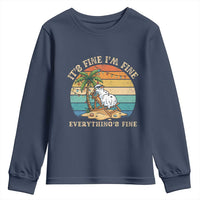 Snowman in july Youth Sweatshirt Hawaian Beach Vacation Christmas in July