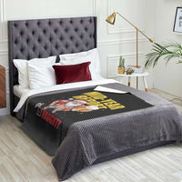 Mid-Year Report Still Naughty Throw Blanket Funny Santa Christmas In July