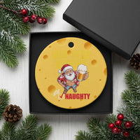 Mid-Year Report Still Naughty Ceramic Ornament Funny Santa Christmas In July