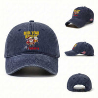 Mid-Year Report Still Naughty Washed Cotton Baseball Cap Funny Santa Christmas In July