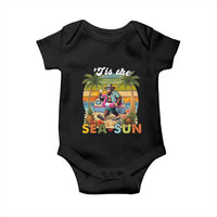 Hawaiian Bigfoot Christmas In July Baby Onesie Tis The Sea-Sun