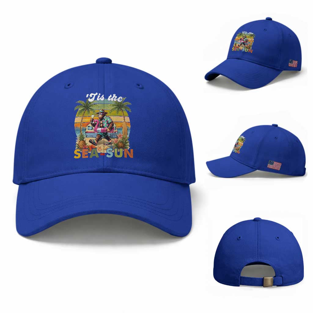 Hawaiian Bigfoot Christmas In July Baseball Cap Tis The Sea-Sun