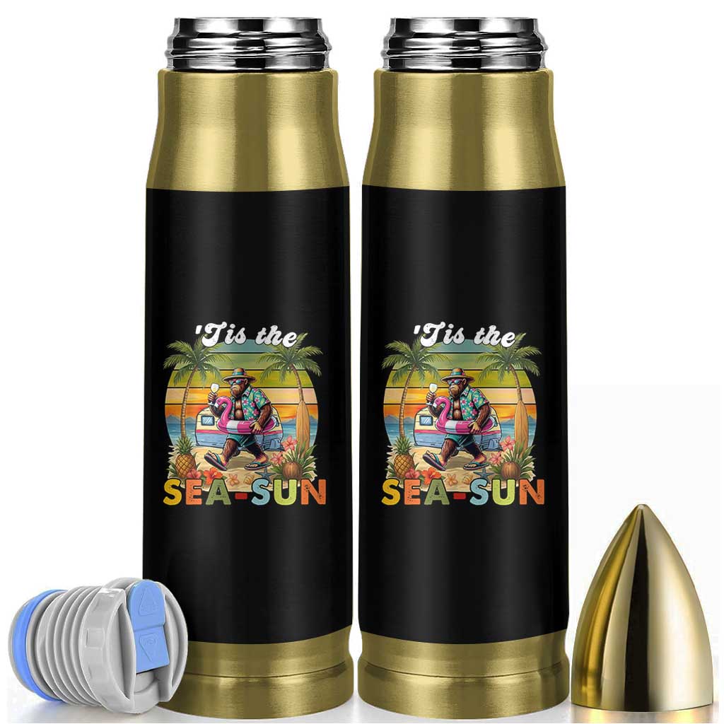 Hawaiian Bigfoot Christmas In July Bullet Tumbler Tis The Sea-Sun