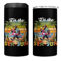 Hawaiian Bigfoot Christmas In July 4 in 1 Can Cooler Tumbler Tis The Sea-Sun