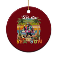 Hawaiian Bigfoot Christmas In July Ceramic Ornament Tis The Sea-Sun