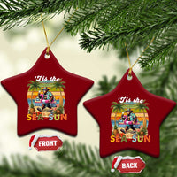 Hawaiian Bigfoot Christmas In July Ceramic Ornament Tis The Sea-Sun