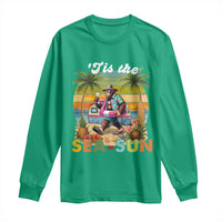 Hawaiian Bigfoot Christmas In July Long Sleeve Shirt Tis The Sea-Sun