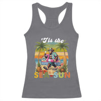 Hawaiian Bigfoot Christmas In July Racerback Tank Top Tis The Sea-Sun