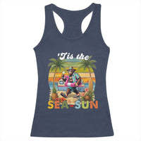 Hawaiian Bigfoot Christmas In July Racerback Tank Top Tis The Sea-Sun