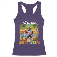 Hawaiian Bigfoot Christmas In July Racerback Tank Top Tis The Sea-Sun