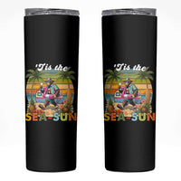 Hawaiian Bigfoot Christmas In July Skinny Tumbler Tis The Sea-Sun