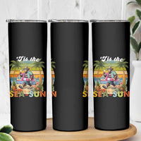 Hawaiian Bigfoot Christmas In July Skinny Tumbler Tis The Sea-Sun