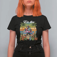 Hawaiian Bigfoot Christmas In July T Shirt For Women Tis The Sea-Sun