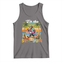 Hawaiian Bigfoot Christmas In July Tank Top Tis The Sea-Sun