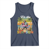 Hawaiian Bigfoot Christmas In July Tank Top Tis The Sea-Sun