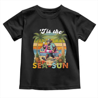 Hawaiian Bigfoot Christmas In July Toddler T Shirt Tis The Sea-Sun