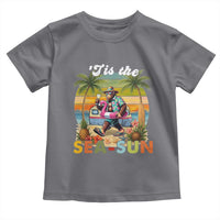 Hawaiian Bigfoot Christmas In July Toddler T Shirt Tis The Sea-Sun