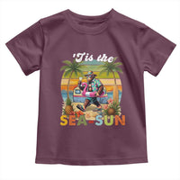 Hawaiian Bigfoot Christmas In July Toddler T Shirt Tis The Sea-Sun
