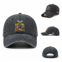 Hawaiian Bigfoot Christmas In July Washed Cotton Baseball Cap Tis The Sea-Sun